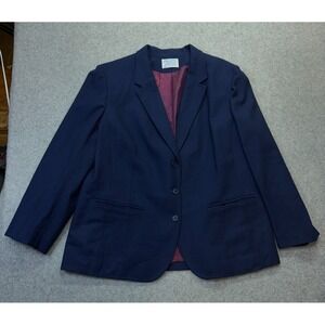 Pendleton Womens Vintage Blazer Tailored Navy Virgin Wool 42 Chest Lined USA‎ XL